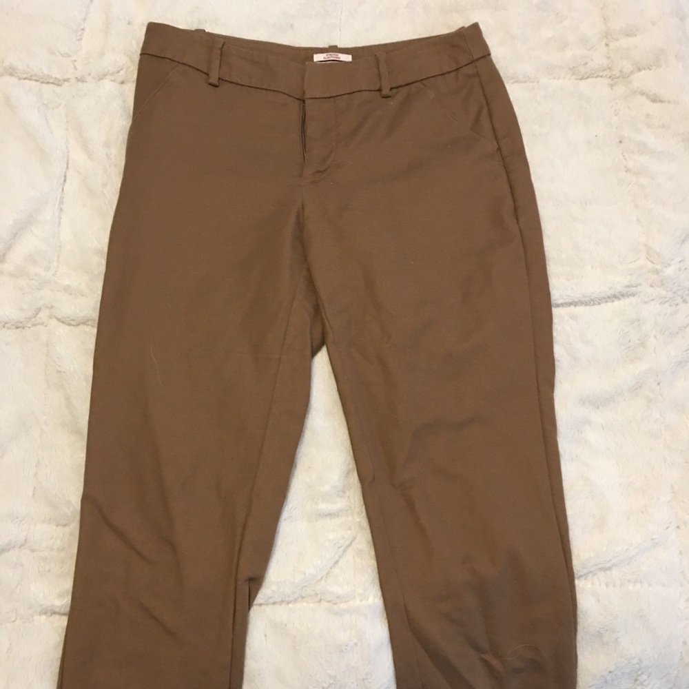 Khaki/brown straight leg pant